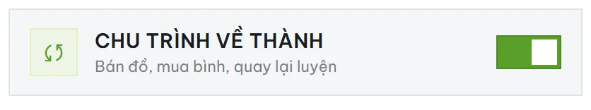 Bật chu trình về thành